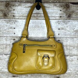 COLE HAAN ALL LEATHER TWO HANDLE HOBO DESIGNER CASUAL EVERYDAY SHOULDER BAG